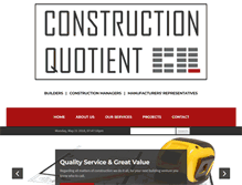 Tablet Screenshot of constructionquotient.com
